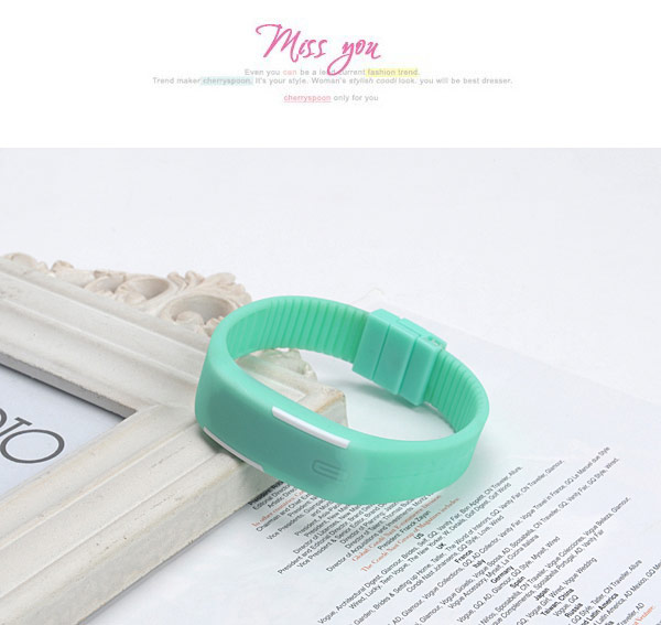 Hippie Mint Green Pure Color Simple Design Silicone Ladies Watches ,Ladies Watches