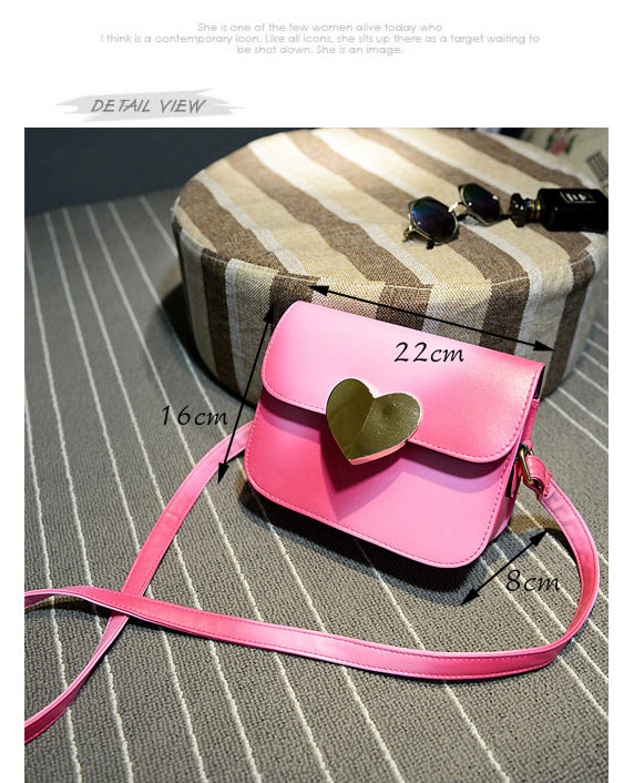 candy color Lavender Heart Shape Decorated Simple Design,Shoulder bags