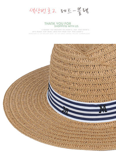 classic Light Brown Letter M Stripe Design,Sun Hats