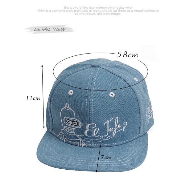 outdoor sports Blue Embroideried Letter Pattern Simple Design,Baseball Caps