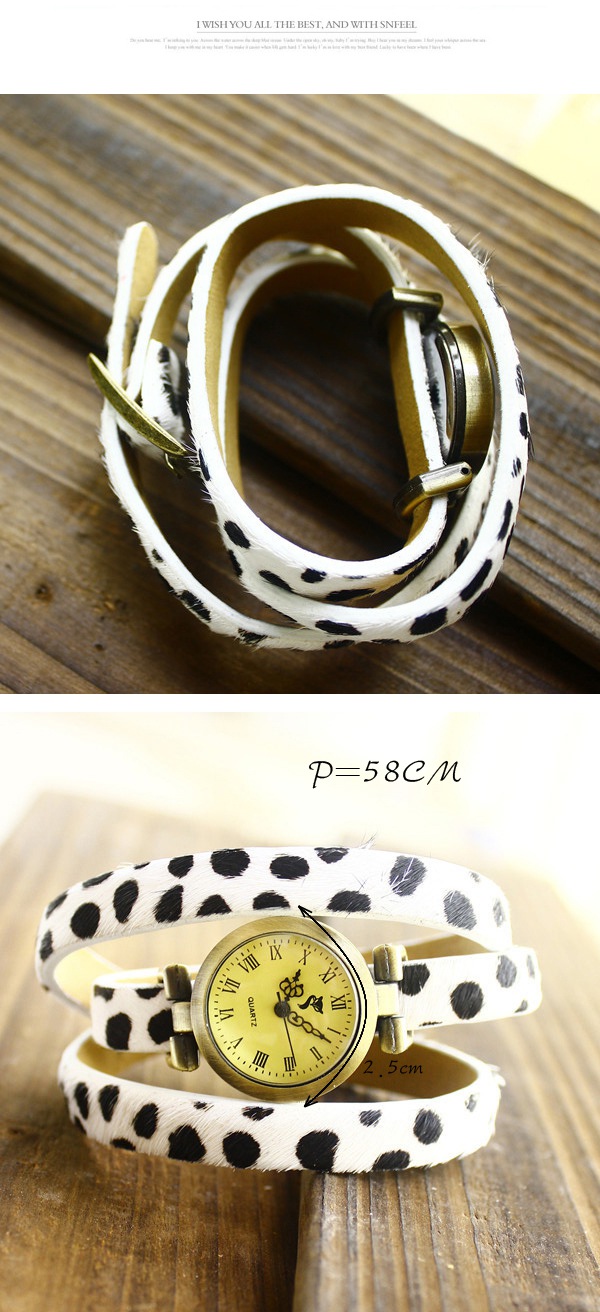 preferential White Leopard Pattern Simple Design Alloy Ladies Watches,Ladies Watches
