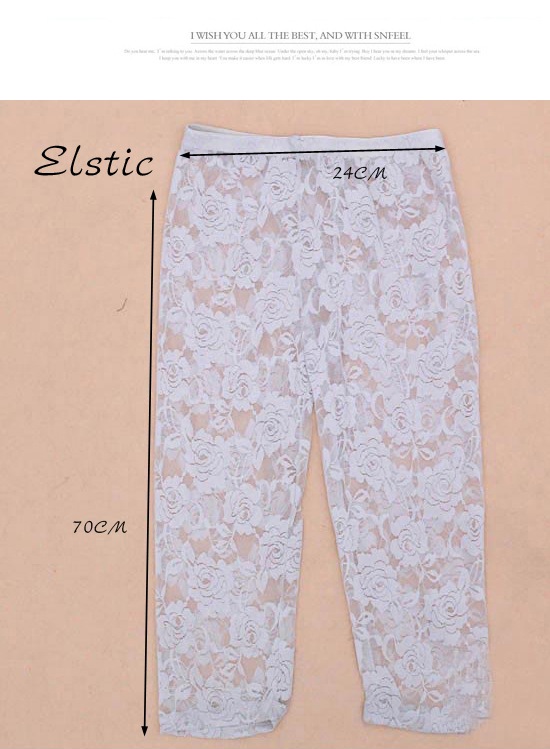 swanky White Flower Pattern Simple Design,Pants