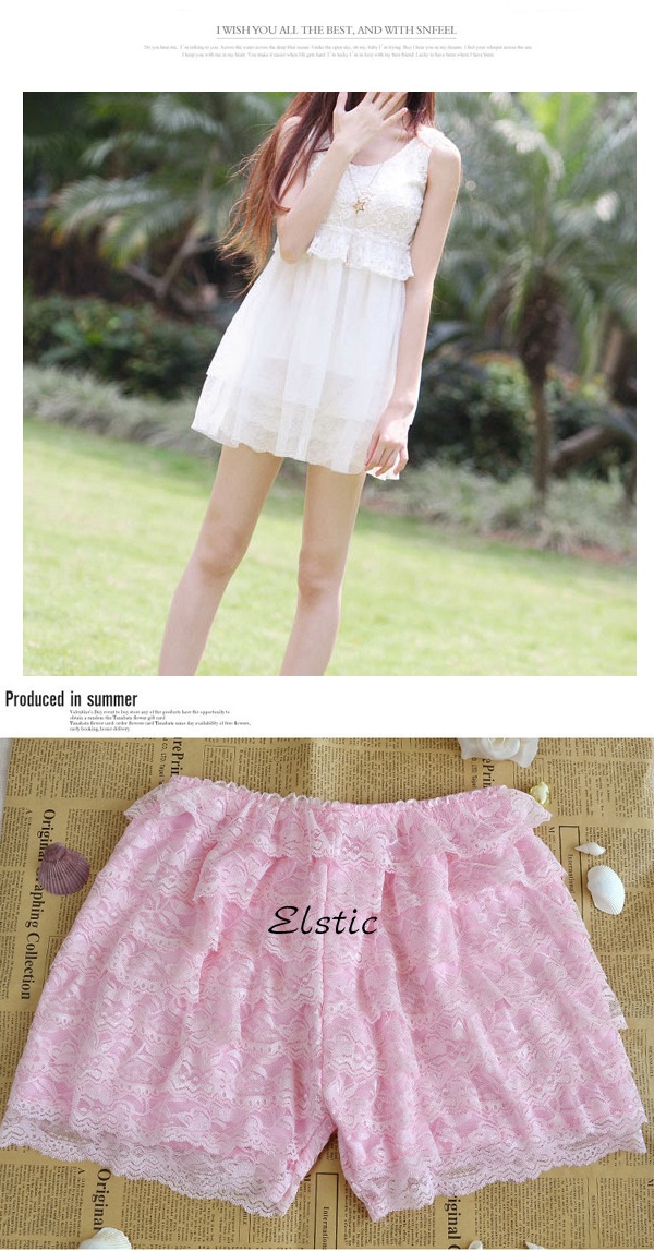 swanky Pink Flower Pattern Multilayer Design,Shorts