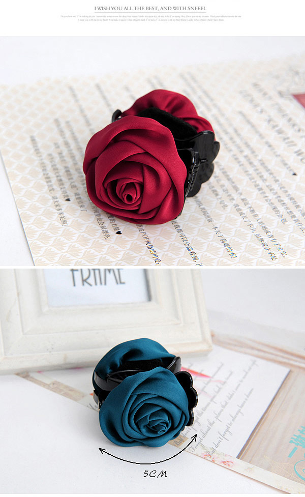 Elegant Claret-red Rose Shape Decorated Simple Design,Hairpins