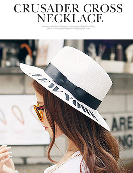Unique White Letter New York Simple Design,Sun Hats