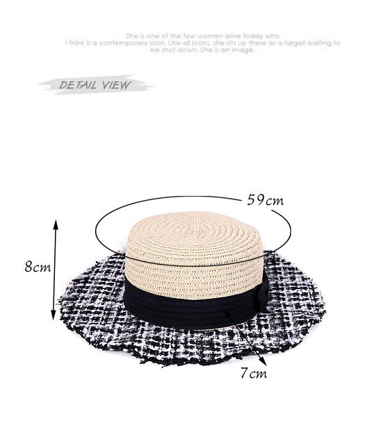 Vogue Black Bowknot Shape Simple Design,Sun Hats