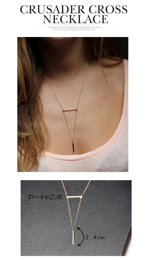Easter Gold Color Triangle Shape Simple Design,Chains