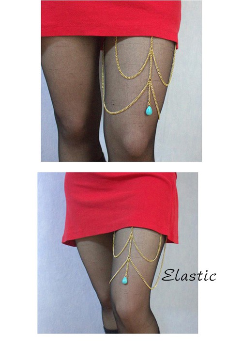 Tribal Gold Color Waterdrop Shape Decorated Simple Design,Fashion Anklets