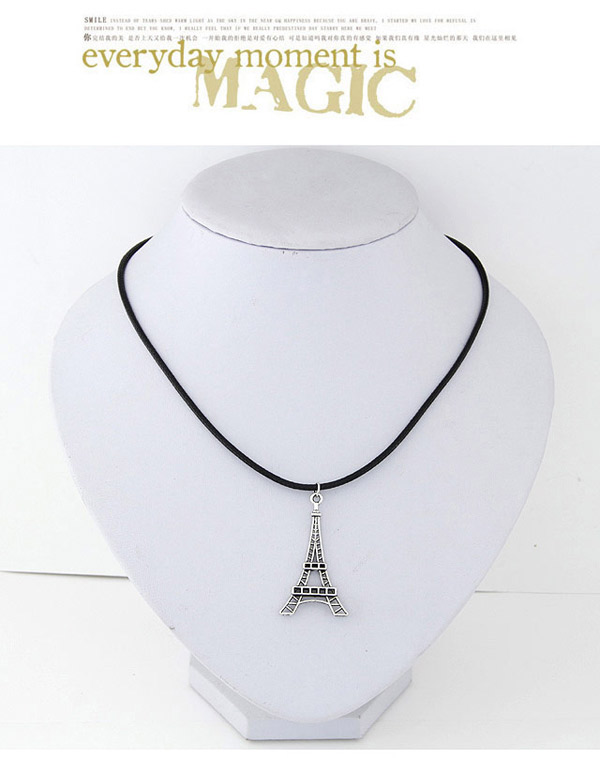 Personalized Silver Color Eiffel Tower Shape Pendant Decorated Simple Design,Pendants
