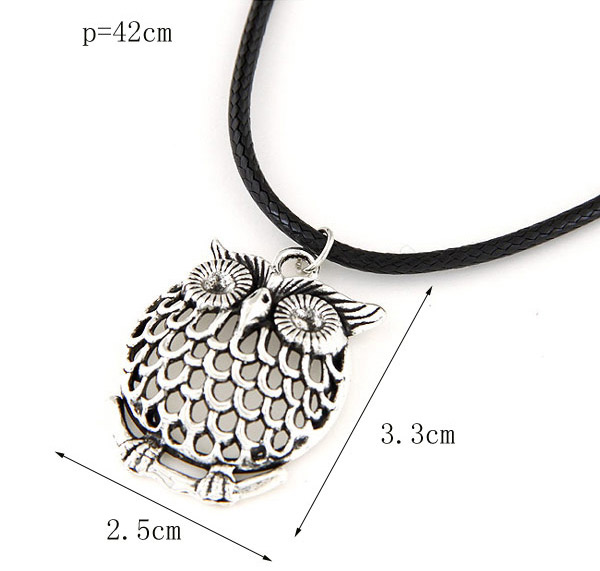 Personalized Silver Color Owl Shape Pendant Decorated Simple Design,Pendants