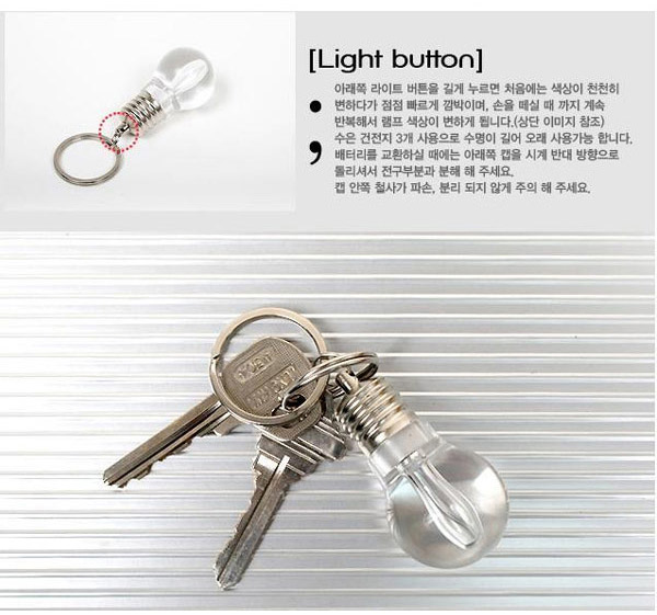 Creative Silver Color Bulb Shape Decorated Simple Design,Fashion Keychain