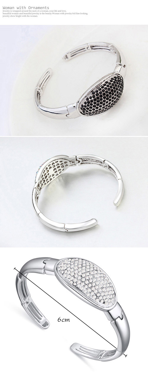 Luxurious Multicolor Diamond Decorated Simple Design Crystal+alloy Crystal Bracelets,Crystal Bracelets
