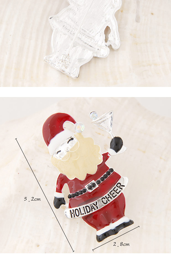 Sweet Red Santa Claus Shape Simple Design,Korean Brooches