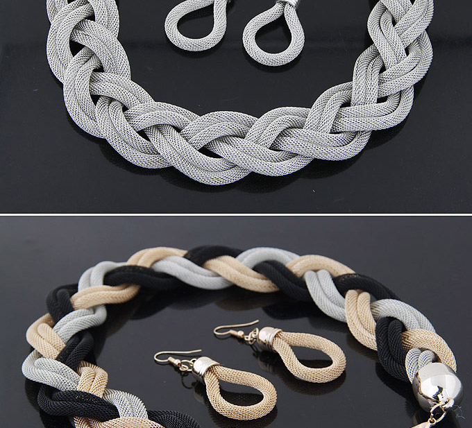 Fashion Red Metal Chain Weave Simple Design,Jewelry Sets