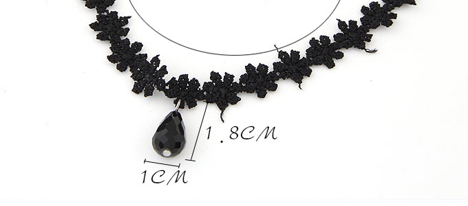 Elegant Black Bead Pendant Decorated Flower Shape Design,Pendants