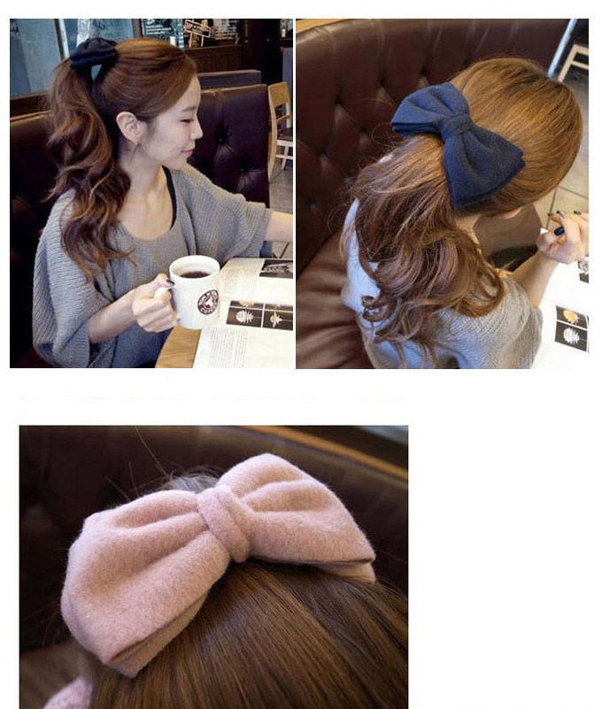Sweet Black Pure Color Bowknot Shape Design Alloy Hair clip hair claw,Hairpins