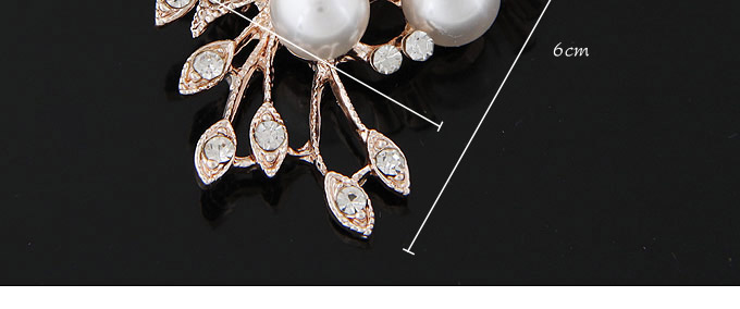 Fashion Silver Color Pearl Decorated Flower Shape Design  Alloy Korean Brooches,Korean Brooches