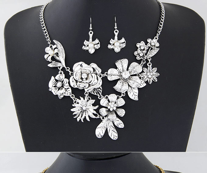 Retro Bronze Flower Decorated Simple Design,Jewelry Sets