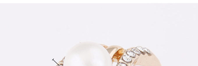 Personality Gold Color Pearl Decorated Simple Design  Alloy Korean Rings,Fashion Rings