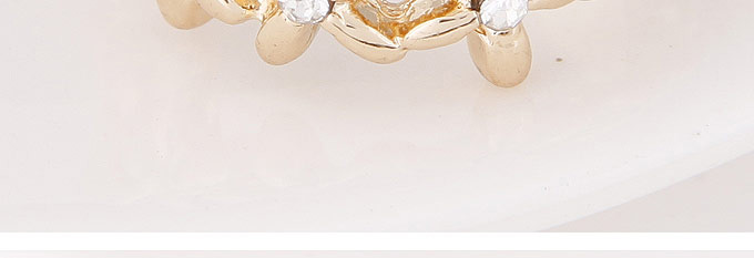 Personality Gold Color Flower Shape Decorated Simple Design  Alloy Korean Rings,Fashion Rings