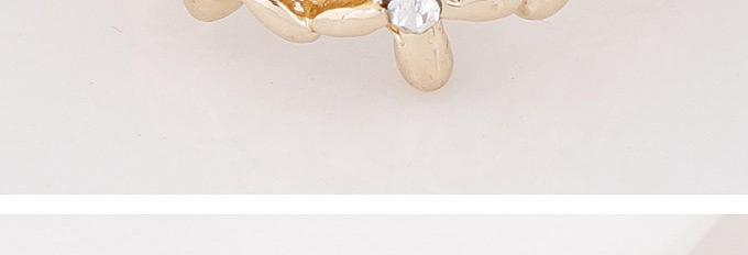 Personality Gold Color Flower Shape Decorated Simple Design  Alloy Korean Rings,Fashion Rings
