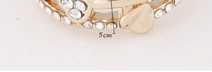 Personality Gold Color Heart Shape Decorated Simple Design  Alloy Korean Rings,Fashion Rings