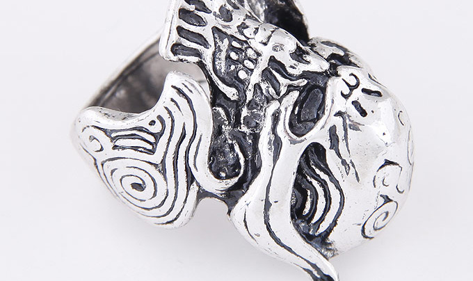 Retro Anti-silver Color Transformers Shape Decorated Simple Design  Alloy Korean Rings,Fashion Rings