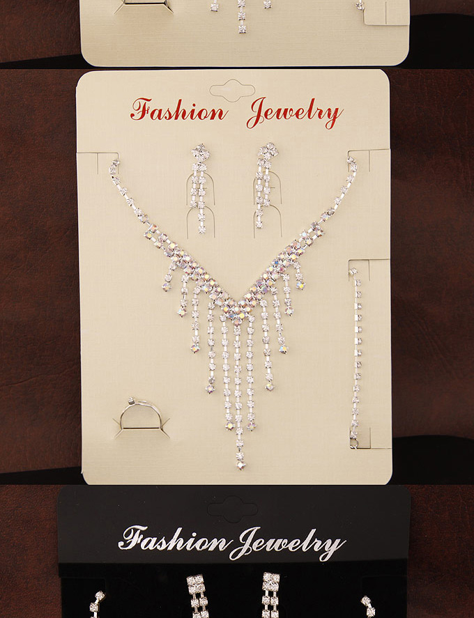 Temperamental Silver Color Full Diamond Decorated Simple Design(design random) Alloy Jewelry Sets,Jewelry Sets