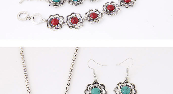 Fashion Blue Flower Decorated Simple Design,Jewelry Sets