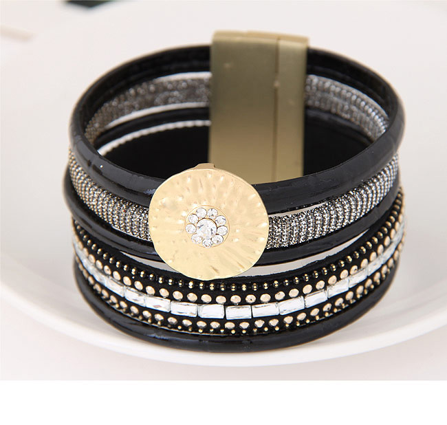 Fashion Apricot Round Shape Decorated Multilayer Design Alloy Korean Fashion Bracelet,Fashion Bracelets