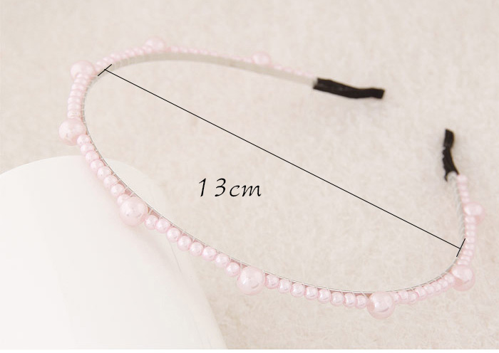 Elegant White Pearl Weaving Decorated Pure Color Narrow Design  Alloy Hair band hair hoop,Head Band