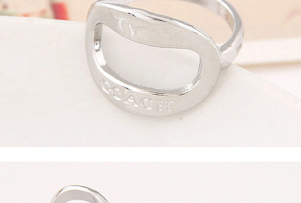 Fashion Gold Color Letter Pattern Decorated Geometric Shape Design  Alloy Korean Rings,Fashion Rings