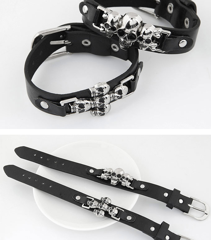Fashion Black Skull&rivet Decorated Simple Design,Fashion Bracelets