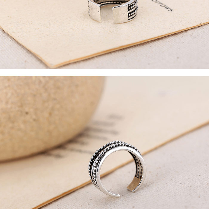 Retro Antique Silver Cross Decorated Multilayer Opening Design Cuprum Korean Rings,Fashion Rings