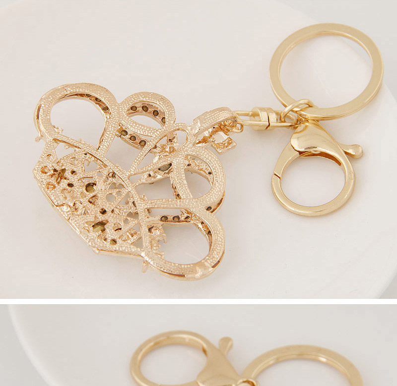 Fashion Gold Colour Diamond Decorated Crown Shape Design Alloy Fashion Keychain,Fashion Keychain