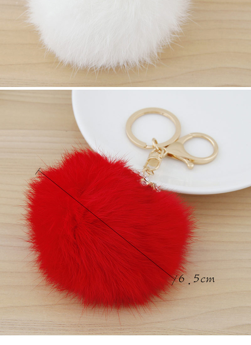 Fashion Red Fur Ball Pendant Decorated Simple Design,Fashion Keychain