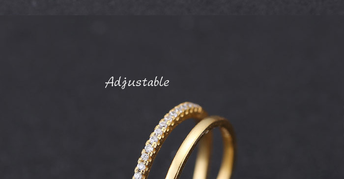 Sweet Silver Color Diamond Decorated Double-deck Opening Design Zircon Korean Rings,Fashion Rings