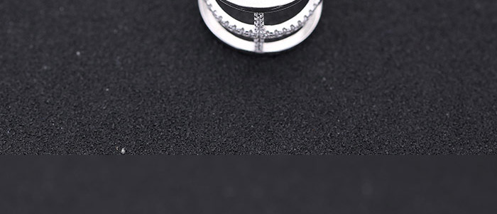 Sweet Silver Color Diamond Decorated Three-deck Opening Design,Fashion Rings