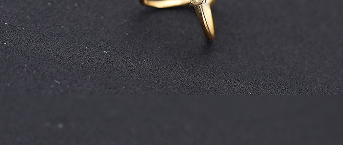 Sweet Gold Color Crossed Love Decorated Opening Design Zircon Korean Rings,Fashion Rings