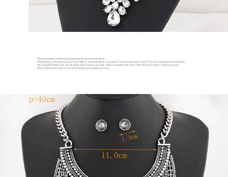 Luxury White Diamond Decorated Mutlilayer Design,Jewelry Sets