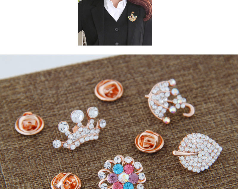 Fashion Gold Color Crown&collar Button Decorated Simple Design,Korean Brooches