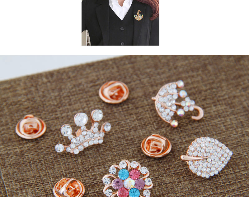 Fashion Gold Color Umbrella&collar Button Decorated Simple Design,Korean Brooches