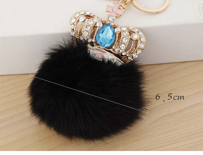Fashion Red Crown&fuzzy Ball Decorated Simple Design Alloy Fashion Keychain,Fashion Keychain