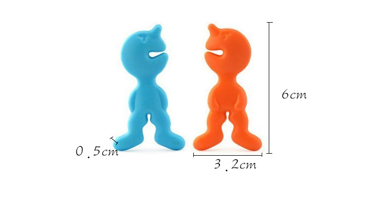 Personality Orange + Blue Candy Color Human Shape Design,Cord Fixer