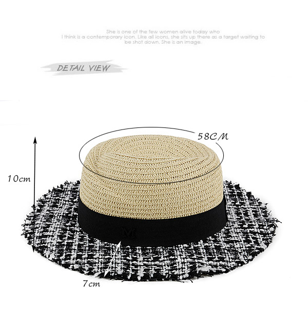 Popular Black Grid Pattern Simple Design,Sun Hats