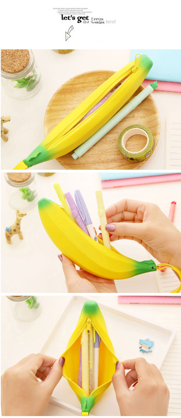 Korean Yellow Banana Shape Simple Design,Wallet
