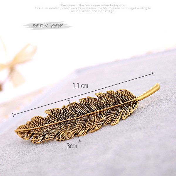 Classic Silver Color Leaf Shape Decorated Simple Design,Hairpins