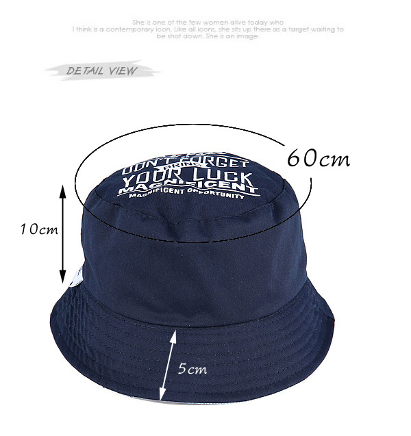 Latest Navy Blue Letter Pattern Simple Design,Sun Hats