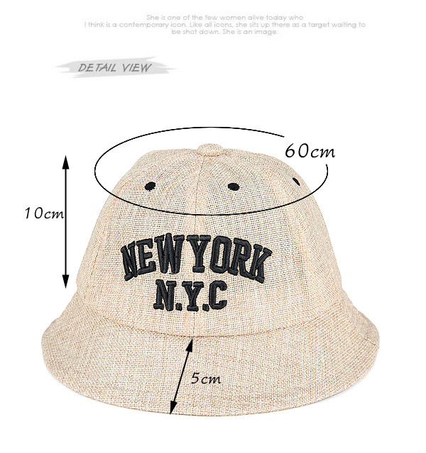 High-quality Navy Blue Letter New York Nyc Pattern Simple Design,Sun Hats