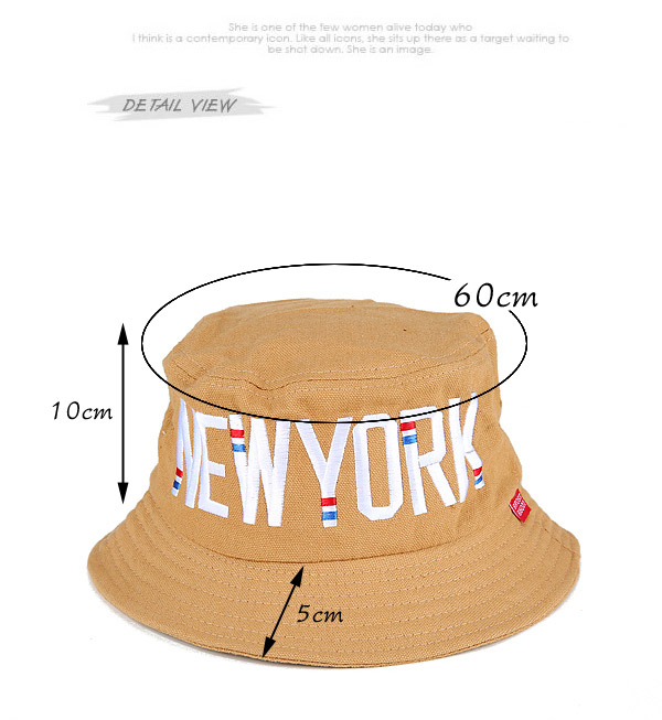 Lucky Light Coffee Letter New York Pattern Simple Design,Sun Hats